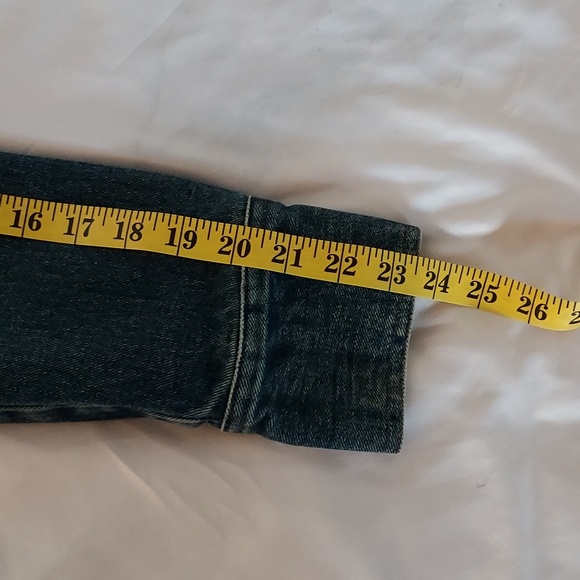 Funhouse Jeans Women's Coat Jacket Y2K Denim Tan Quilted Lining Hip Leng… - Picture 12 of 16